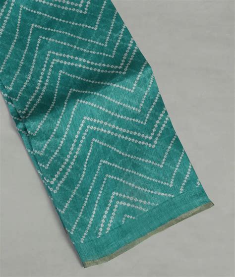 Buy Blue Linen Printed Saree T469279