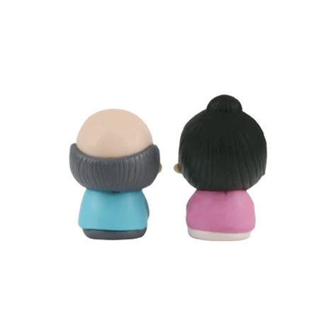 Miniature Toys (Set of 2) Sitting Grand Parents (Old Couple Miniatures ...