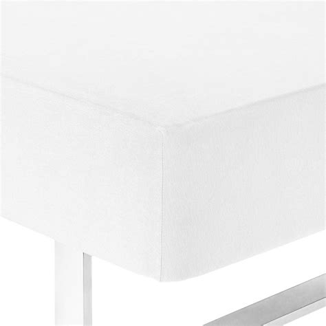 JERSEY Twin Fitted Sheet, White (100 x 191 x 35 cm)