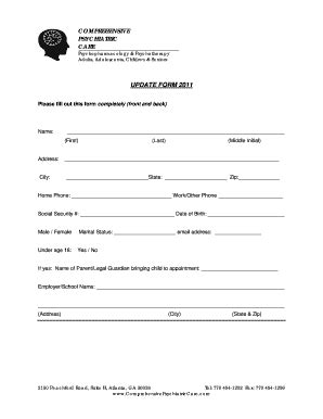 Patient Information Update Form - Fill Online, Printable, Fillable ...