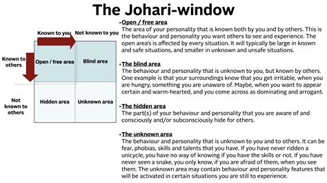 Johari Window Example Answer