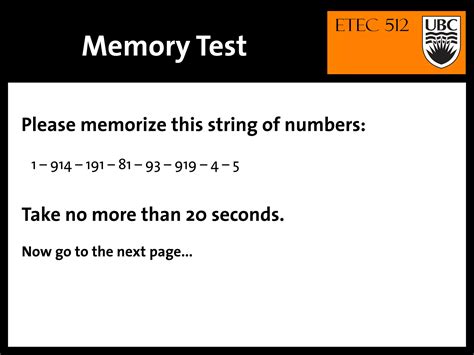 Practice Memory Test 的图像结果