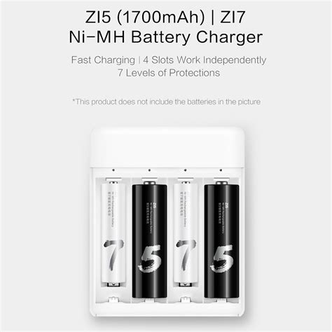 ZMI PB401 ZMI Ni-MH 4-Slot Battery Charger AA / AAA Rechargeable Batte ...