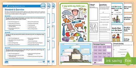 Pre-Key Stage Standards English Writing Standard 6 Complete Resource Pack