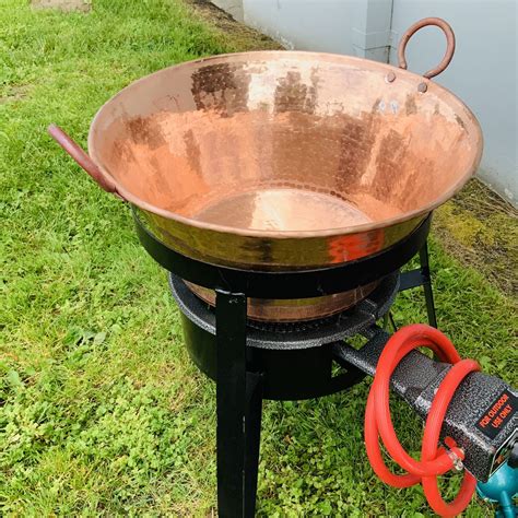 Cazo De Cobre 18” Cazo Para Carnitas Con Base Y Quemador Copper Pot W ...