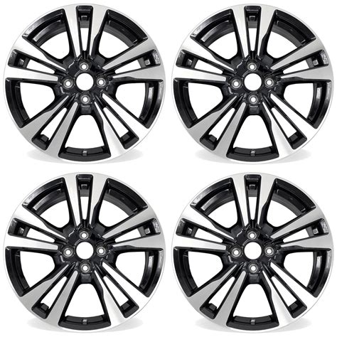 17” SET OF 4 17x6.5 MACHINED BLACK Wheels for NISSAN KICKS 2018-2020 O ...