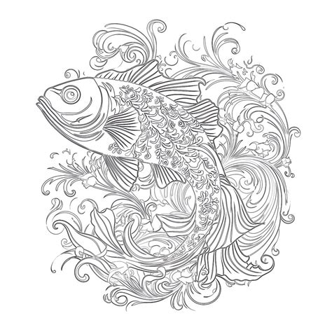 Adult Coloring Pages Fishing
