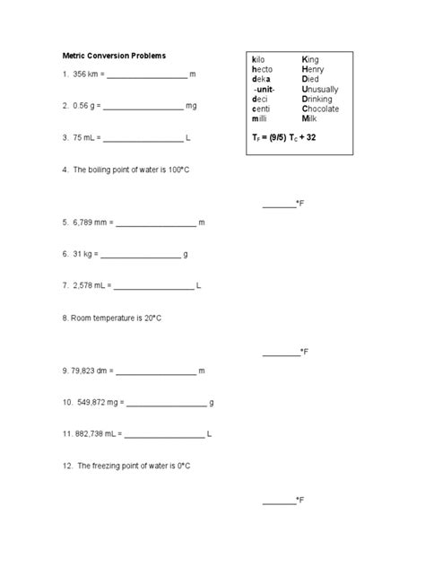 Image result for Conversion Problems Multiple Choice