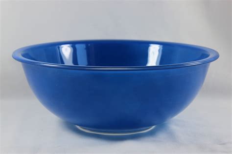 Vintage Pyrex Cobalt Blue Glass Mixing Bowl Clear Bottom 4 L by ...
