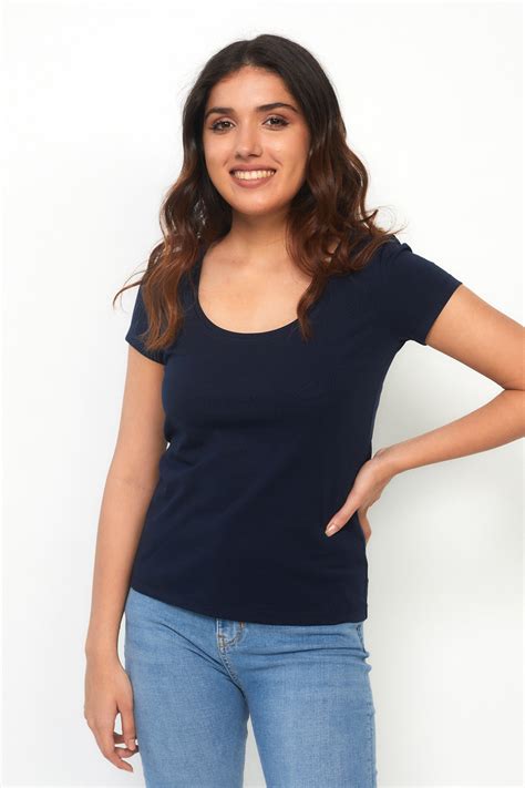 Explore Pima Scoop Women T-shirt Deep Sea Blue Online