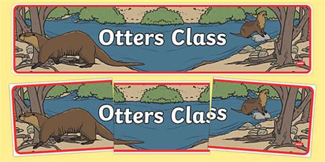 Otter Themed Classroom Display Banner