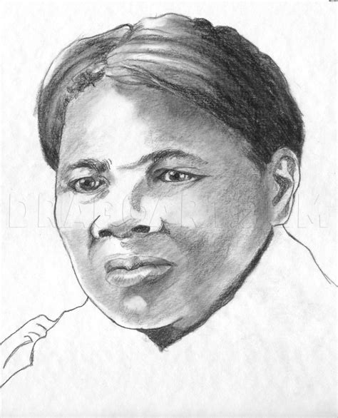 How To Draw Harriet Tubman, Harriet Tubman, Step by Step, Drawing Guide ...