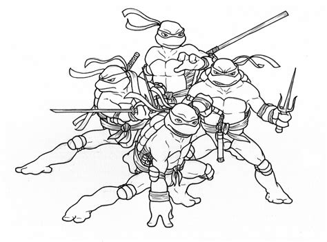 Free Printable Ninja Turtle Coloring Pages - Printable Yearly Calendar