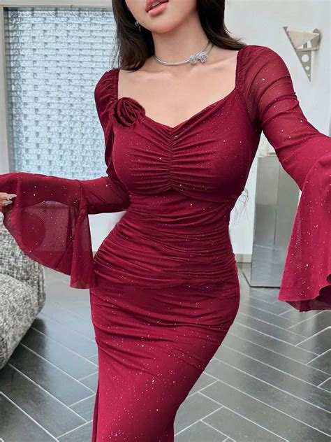 3D Floral Bodycon Dress | Savana | Bestsellers