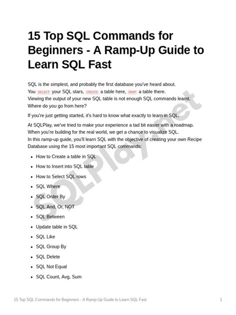 Image result for Best SQL Reference Guide PDF