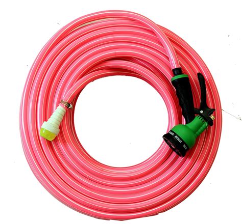 MANOMAY 15 Meter 1 Inch PVC Garden Hose Flexible Water Pipe with 8 Mode ...