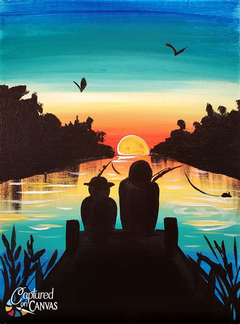 Just Fishing - Little Artists Paint Party!, Captured on Canvas, Dubuque ...