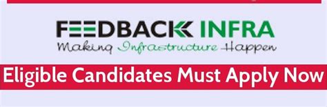 Feedback Infra Pvt Ltd Recruitment 2021 For Degree/ Diploma/ ITI ...