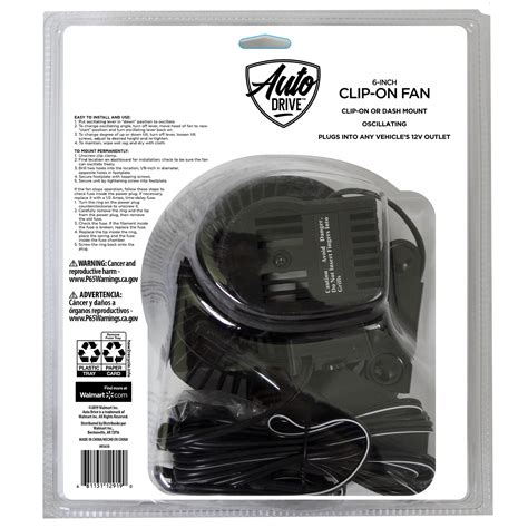 Buy Auto Drive 12V Car Clip-On Fan, Black at Ubuy India