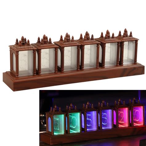Buy 3NH® Nixie Tube Clock Walnut Digital Clock, Easy Alarm Settings ...
