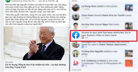Facebook giới hạn truy cập 5 bài viết của RFA chỉ trong 4 tháng ...