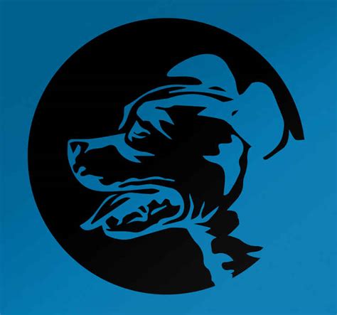 Stylized Dog Profile cat sticker