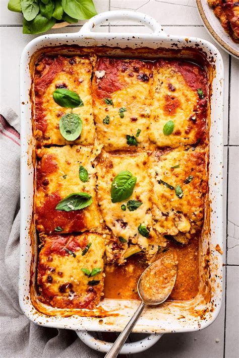 Zucchini Lasagna (No Noodles, High Protein) - Lumemp.com