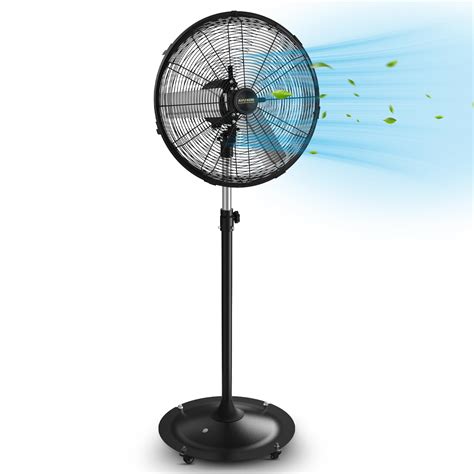 20'' Outdoor Pedestal Fan, 4 Speed Oscillating Pedestal Fan with All ...