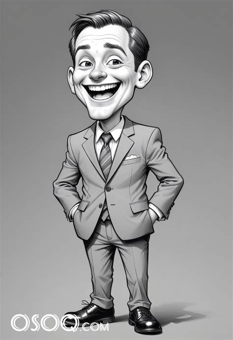 Black and White Business Cartoon Image 的图像结果