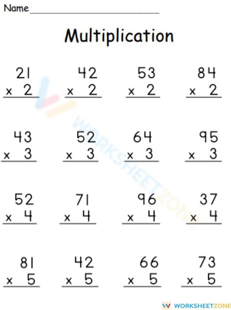 Image result for Two-Digit Multiplication Activity