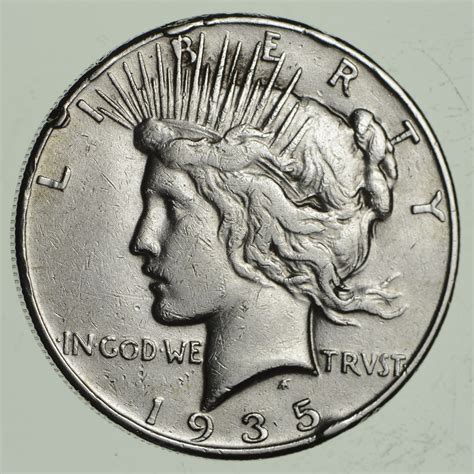 BETTER Date - 1935 Peace Silver Dollar - Nice Retail Value - 90% Silver ...