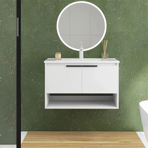 Buy JimsMaison 32 Inch Floating Bathroom Vanity with Sink, Modern Wall ...
