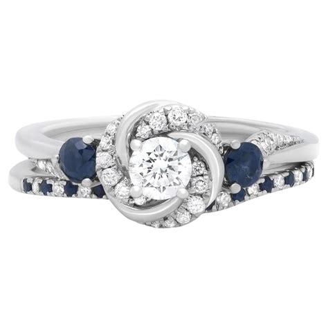 Vera Wang Love Ring Diamond and Sapphire 1.00 Carat 14 Karat White Gold at 1stDibs | vera wang ...