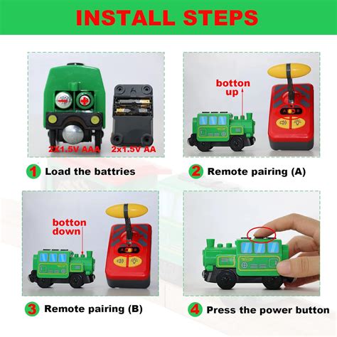 Buy Battery Operated Locomotive Train Set for Wooden Train Tracks ...