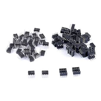 Cylewet 30Pcs NE555P Single Precision Timer with Sockets, NE555N NE555 ...