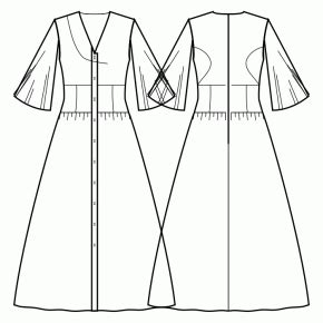 Dress #7190532 - Made to Measure Sewing Pattern by Sewist CAD Online ...