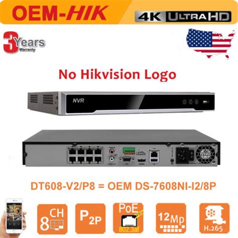 Hikvision 8CH H.265 NVR with 8 POE ports for 4K IP Cameras India | Ubuy