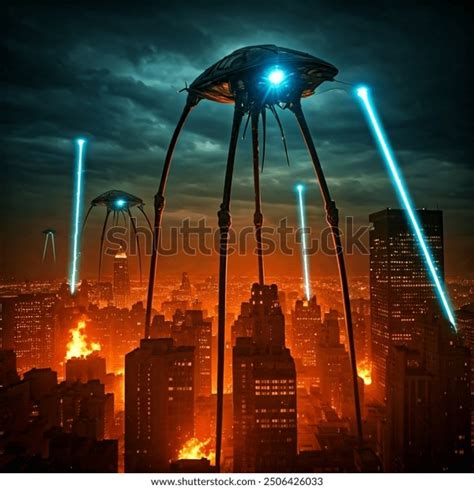 Alien Tripod Attack Scenes 的图像结果