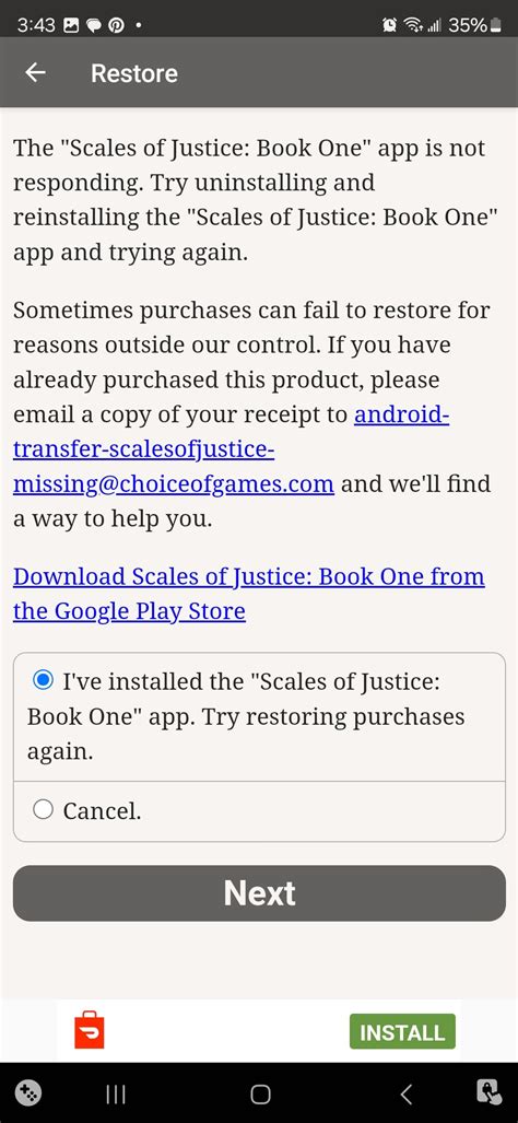 Using the COG and HOG App on a new Phone - General - Choice of Games Forum