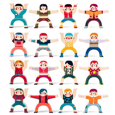 Buy Stack & Balance Human Tower | Wooden Toy Set | Cube Lelo