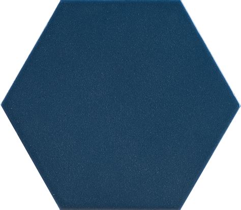 The Tile Project 7.8x9 Tribeca Hexagon Blue Porcelain Floor/Wall Tile ...