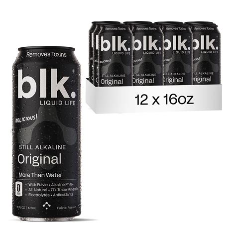 Amazon.com: Blk. PH 8+ Natural Alkaline Mineral Still Water Electrolyte ...