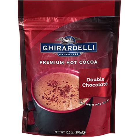 Ghirardelli Double Chocolate (3 Pack) Premium Hot Cocoa Mix, 10.5 Ounce ...