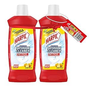 Harpic Bathroom Cleaner Liquid, Lemon - 1 Litre (Pack of 2) | New ...