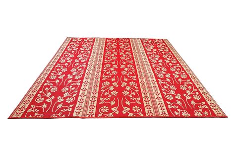 Buy Sapana Carpet-Mats Floral Plastic Extra Large Floor Mat Chatai (Red ...