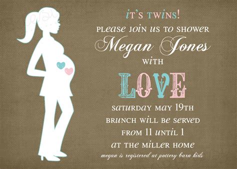 Twin Baby Shower Invitation Templates For Word