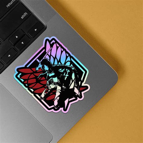 Mikasa Ackerman AOT Anime Holographic Sticker – Unleash the Strength of ...