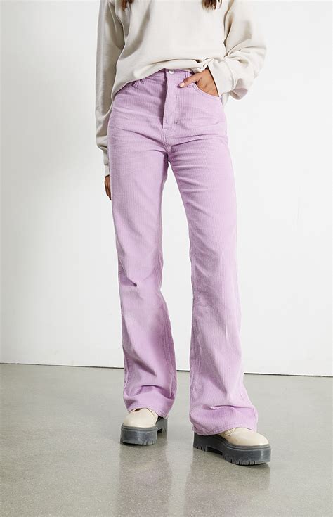 Pacsun Purple Corduroy High Waisted Bootcut Jeans | Pacsun