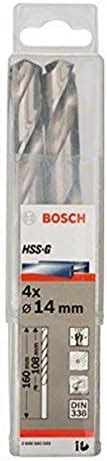 Bosch Professional Metal Drill Bits, HSS-G With Diameter 14mm, Reduced ...