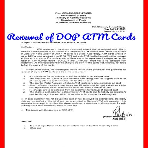 Post Office Expired ATM Cards Renewal Procedure | Procedure for Renewal ...